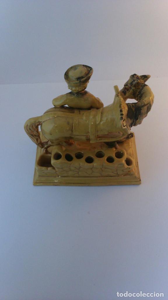 Antig&uuml;edades: EICHWALD 2624  TINTERO , HOMBRE Y CABALLO - Foto 3