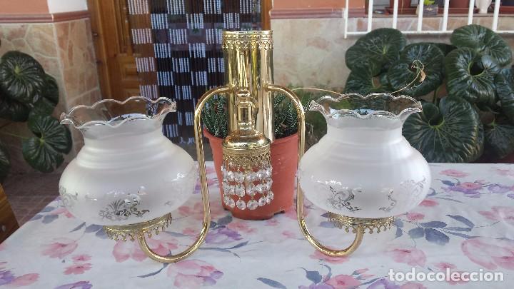 Antig&uuml;edades: antiguo aplique con cristales - Foto 1