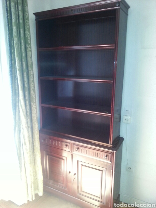 Antig&uuml;edades: Mueble librer&iacute;a con cajones y puertas - Foto 4