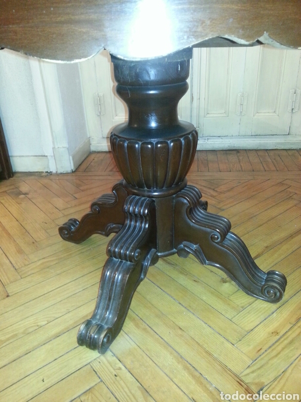 Antig&uuml;edades: Mesa velador extensible con dos tableros - Foto 2