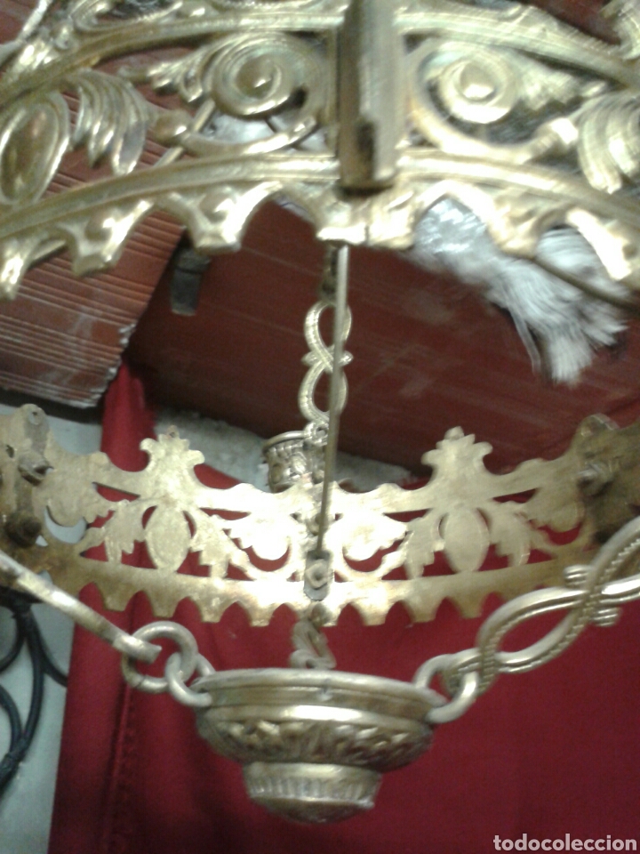 Antig&uuml;edades: LAMPARA BRONCE PARA VELA - Foto 3