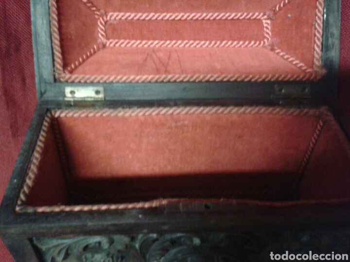 Antig&uuml;edades: ANTIGUO COFRE MADERA TALLADO. - Foto 5