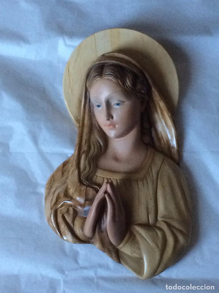 Antig&uuml;edades: PRECIOSA VIRGEN EN RELIEVE , POLICROMADA - Foto 1