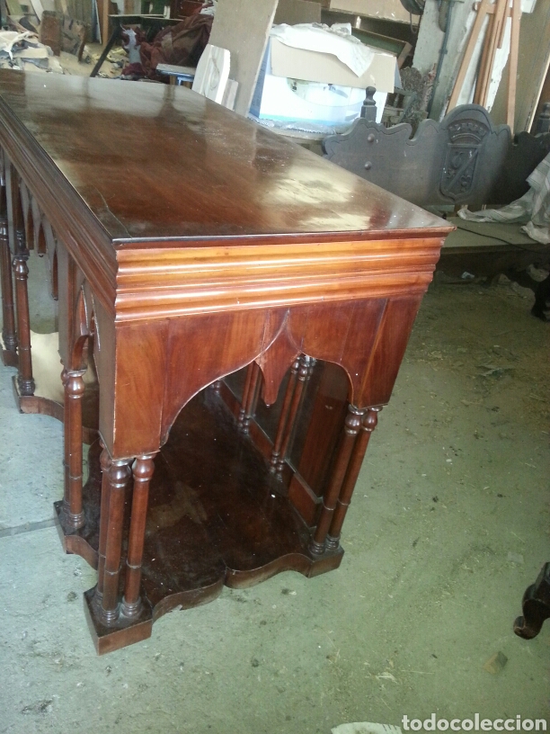 Antig&uuml;edades: Consola de caoba con espejos - Foto 2