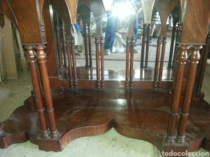 Antig&uuml;edades: Consola de caoba con espejos - Foto 4