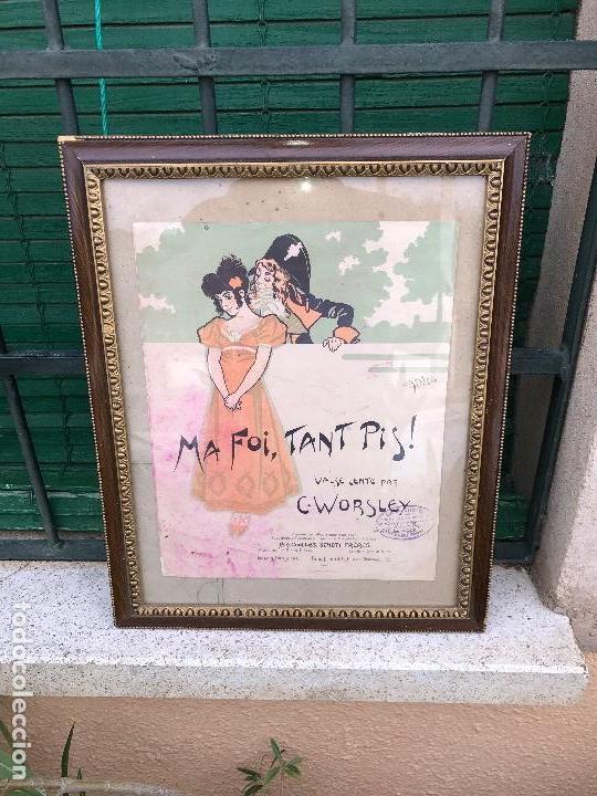 Antig&uuml;edades: Partitura, enmarcada - Foto 1