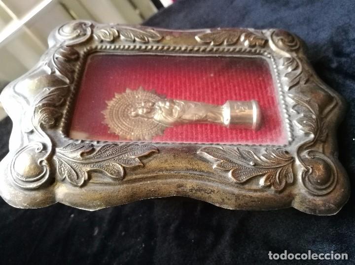 Antig&uuml;edades: Virgen del pilar relieve en marco plateado - Foto 4