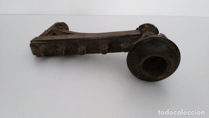 Antig&uuml;edades: APLIQUE DE MADERA NEOGOTICO - Foto 3