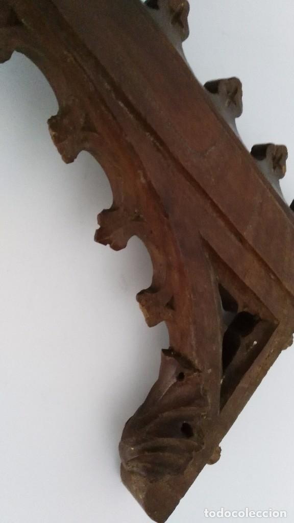 Antig&uuml;edades: APLIQUE DE MADERA NEOGOTICO - Foto 5