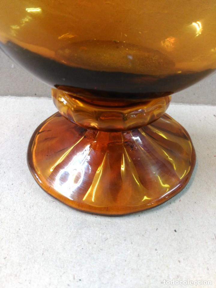 Antig&uuml;edades: JARRON DE CRISTAL COLOR AMBAR - Foto 9