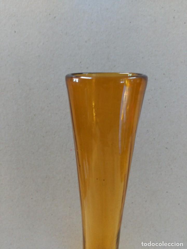 Antig&uuml;edades: JARRON DE CRISTAL COLOR AMBAR - Foto 10