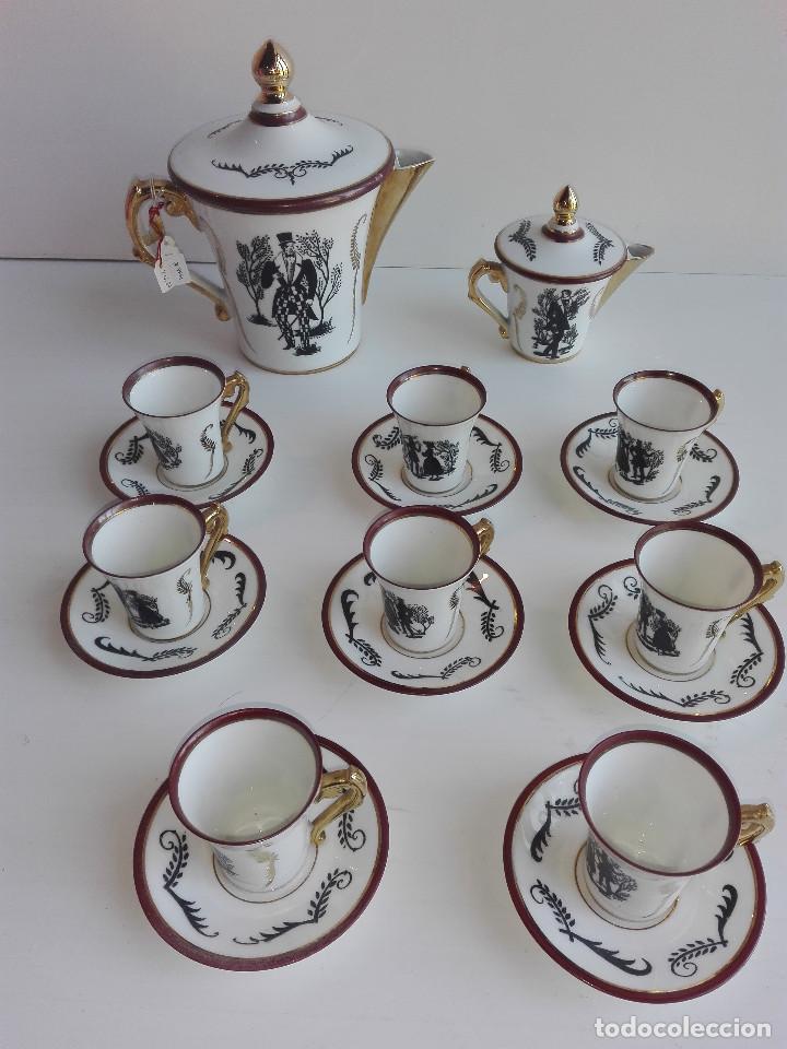 Antiguidades: JUEGO DE CAFE PARA OCHO SERVICIOS, FIRMADA 1830