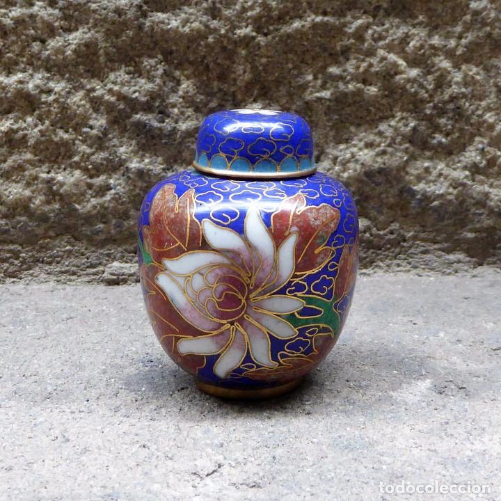 Antig&uuml;edades: Peque&ntilde;o Tibor en Cloisonne - Foto 1