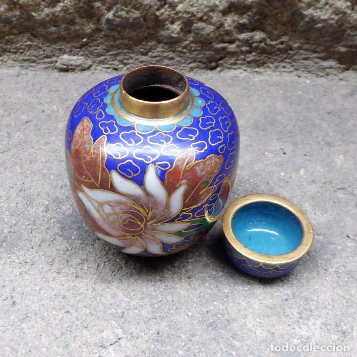 Antig&uuml;edades: Peque&ntilde;o Tibor en Cloisonne - Foto 3