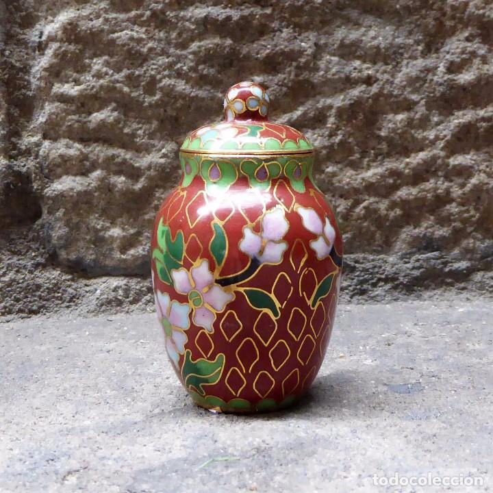 Antig&uuml;edades: Peque&ntilde;o Tibor en Cloisonne - Foto 1