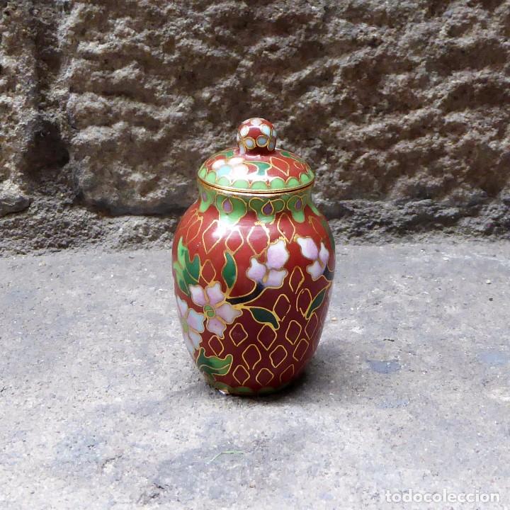 Antig&uuml;edades: Peque&ntilde;o Tibor en Cloisonne - Foto 2