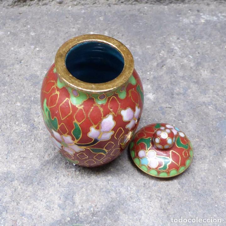 Antig&uuml;edades: Peque&ntilde;o Tibor en Cloisonne - Foto 3