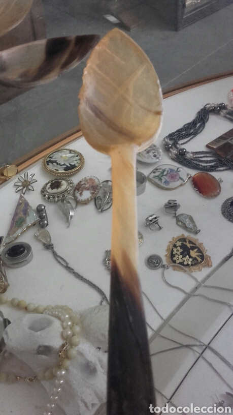 Antig&uuml;edades: Lote de 4 cucharas de asta - Foto 3