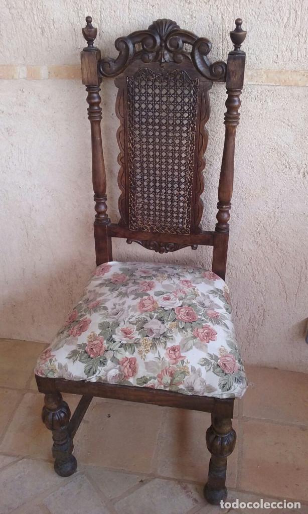 Antig&uuml;edades: ANTIGUA MESA Y SILLERIA - Foto 4