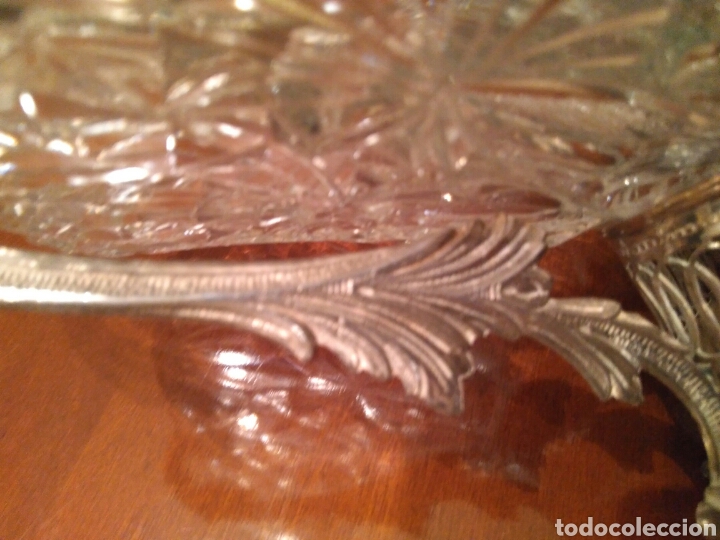 Antig&uuml;edades: Impresionante centro de mesa de cristal tallado - Foto 4
