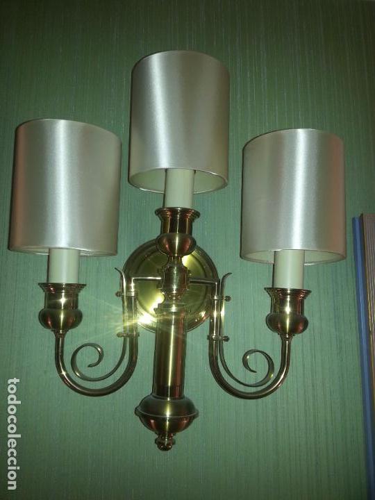 Antig&uuml;edades: 5 Apliques de pared de tres luces - Foto 1