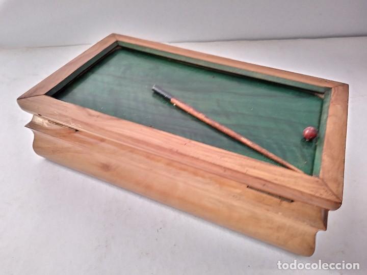 Antig&uuml;edades: CAJA DE MADERA DE OLIVO BILLAR - Foto 4