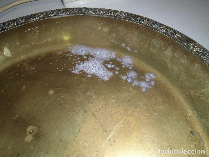 Antig&uuml;edades: ponchera con bandeja y copas de alpaca - Foto 6