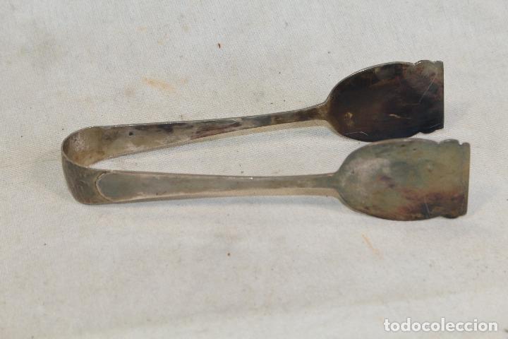 Antig&uuml;edades: pinzas grandes de servir plateadas - Foto 6