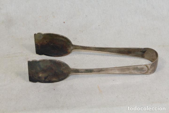 Antig&uuml;edades: pinzas grandes de servir plateadas - Foto 7