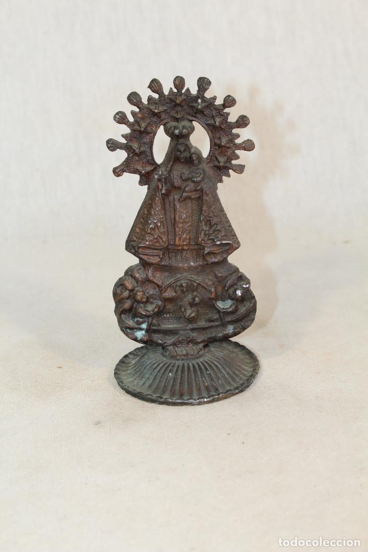 Antig&uuml;edades: nuestra se&ntilde;ora del rosario en bronce - Foto 1
