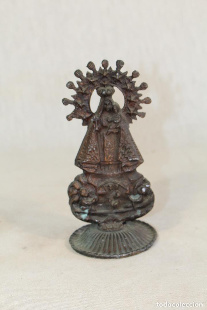 Antig&uuml;edades: nuestra se&ntilde;ora del rosario en bronce - Foto 2