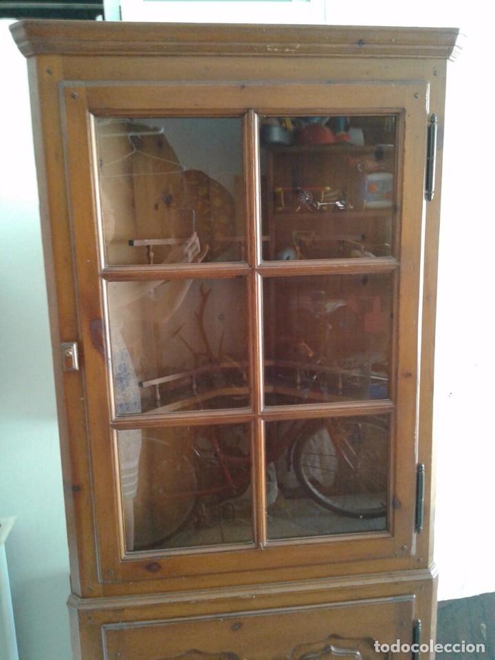 Antig&uuml;edades: VITRINA ESQUINERA PLATERO - Foto 2