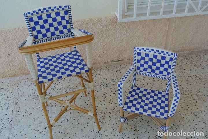 Antig&uuml;edades: ANTIGUA SILLA Y TRONA DE BEBE - Foto 1