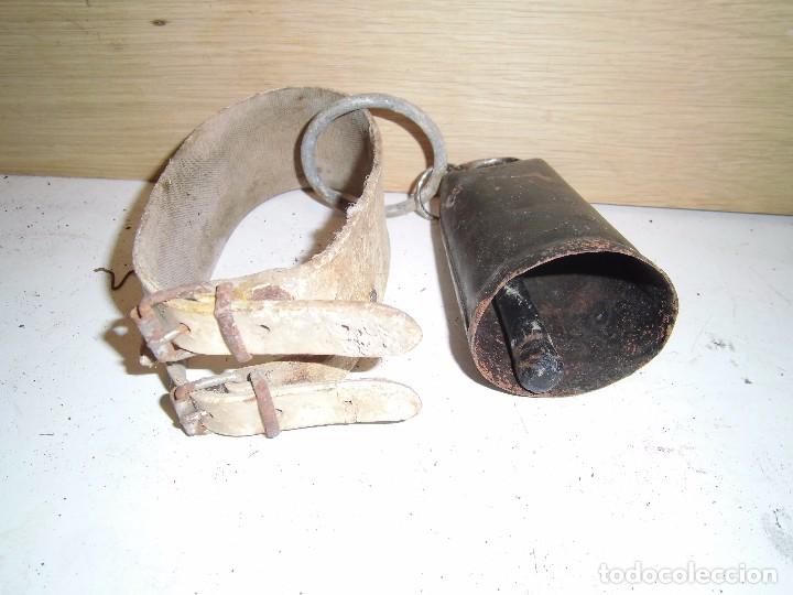 Antig&uuml;edades: cencerro antiguo con collar para oveja - Foto 3