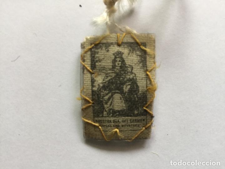 Antig&uuml;edades: ANTIGUO ESCAPULARIO DE NUESTRA SE&Ntilde;ORA DEL CARME - Foto 1