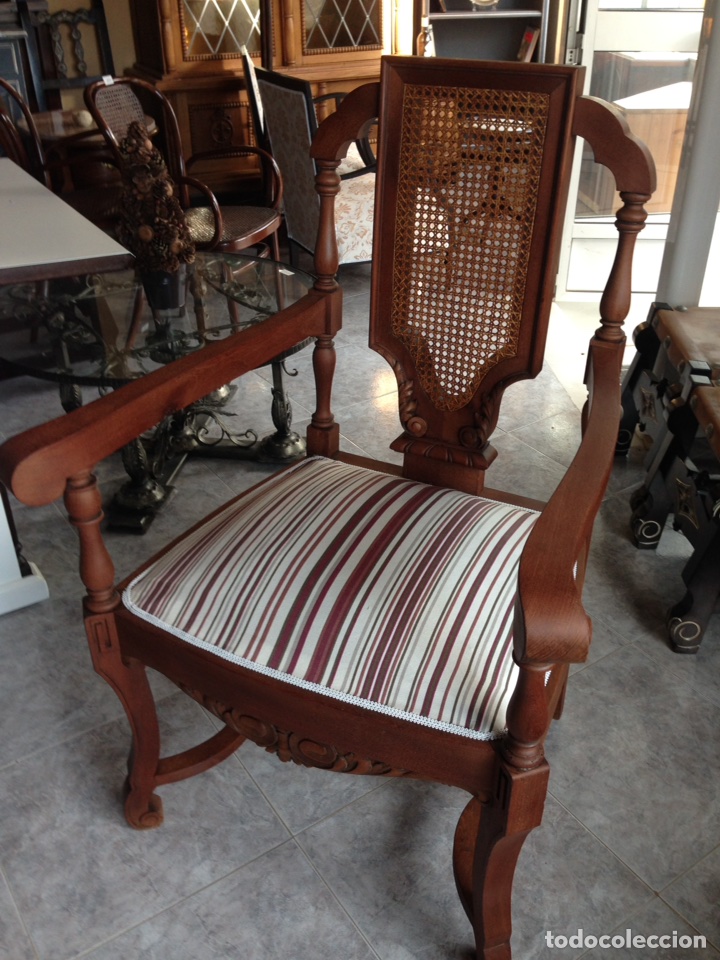 Antig&uuml;edades: Antiguo sill&oacute;n Despacho Caoba Natural - Foto 3