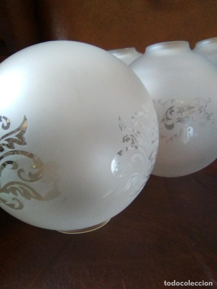Antig&uuml;edades: Seis globos para l&aacute;mpara. - Foto 5