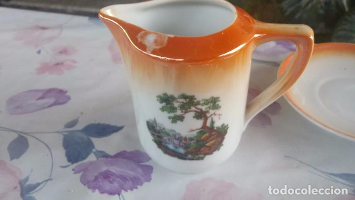 Antig&uuml;edades: antiguo juego de cafe, efectos anacarados. - Foto 5