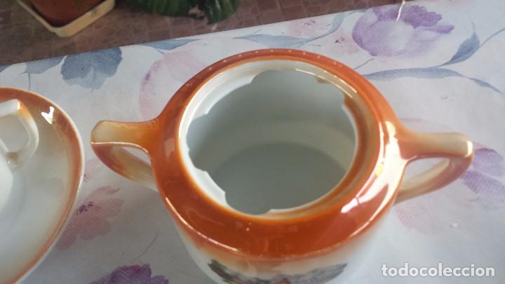 Antig&uuml;edades: antiguo juego de cafe, efectos anacarados. - Foto 7