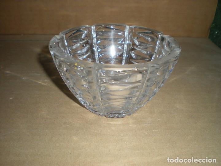 Antiguidades: recipiente cristal tallado dboca 11cm h7cm
