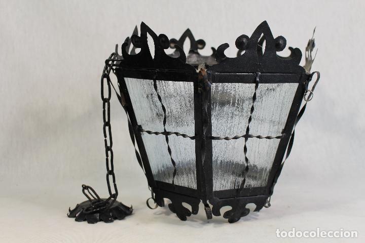 Antig&uuml;edades: farol antiguo de metal - Foto 4