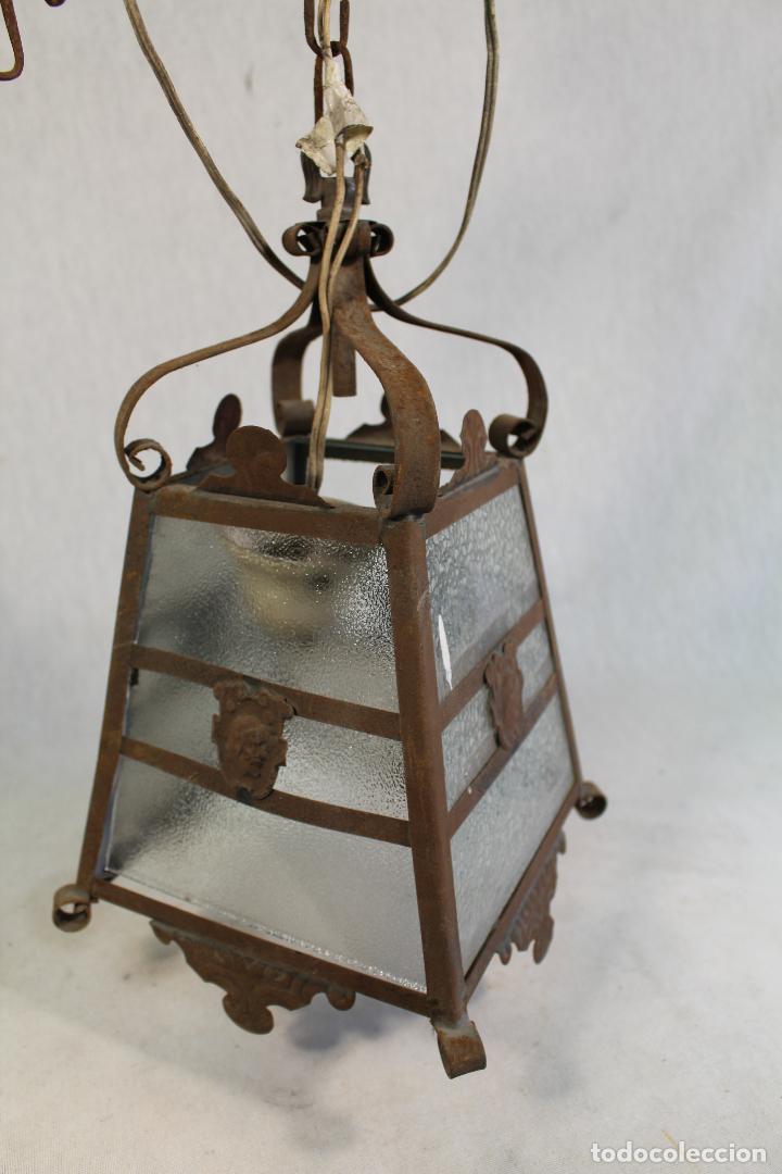 Antig&uuml;edades: farol antiguo de metal - Foto 1