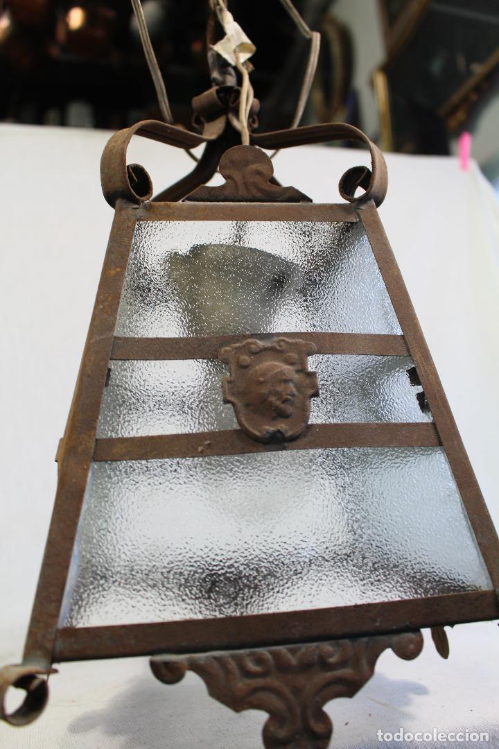 Antig&uuml;edades: farol antiguo de metal - Foto 2