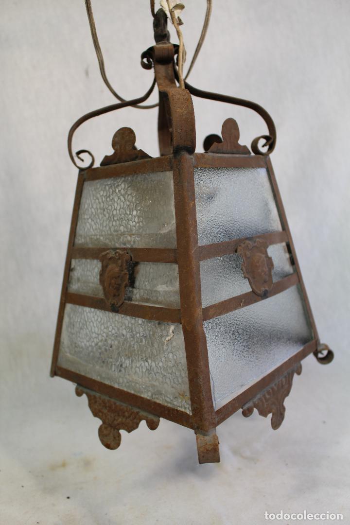 Antig&uuml;edades: farol antiguo de metal - Foto 3