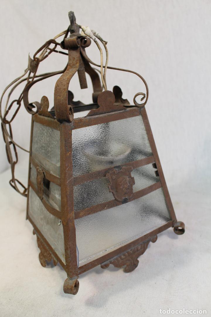 Antig&uuml;edades: farol antiguo de metal - Foto 4