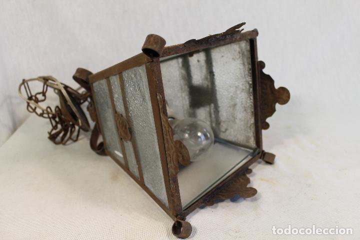 Antig&uuml;edades: farol antiguo de metal - Foto 8