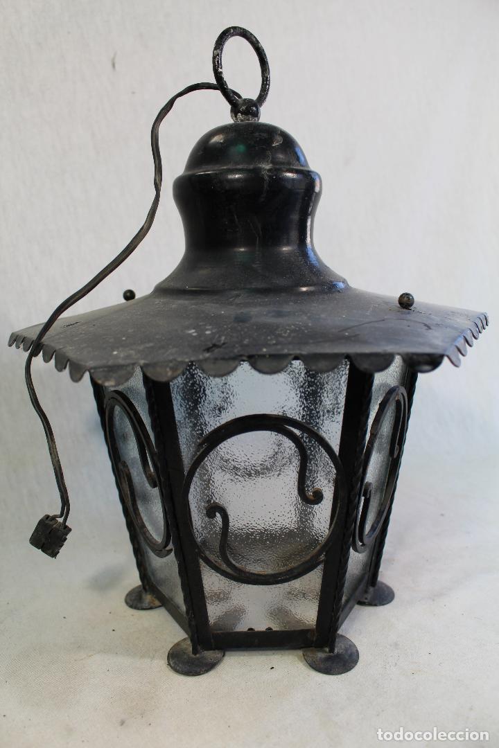 Antig&uuml;edades: farol antiguo de metal - Foto 7
