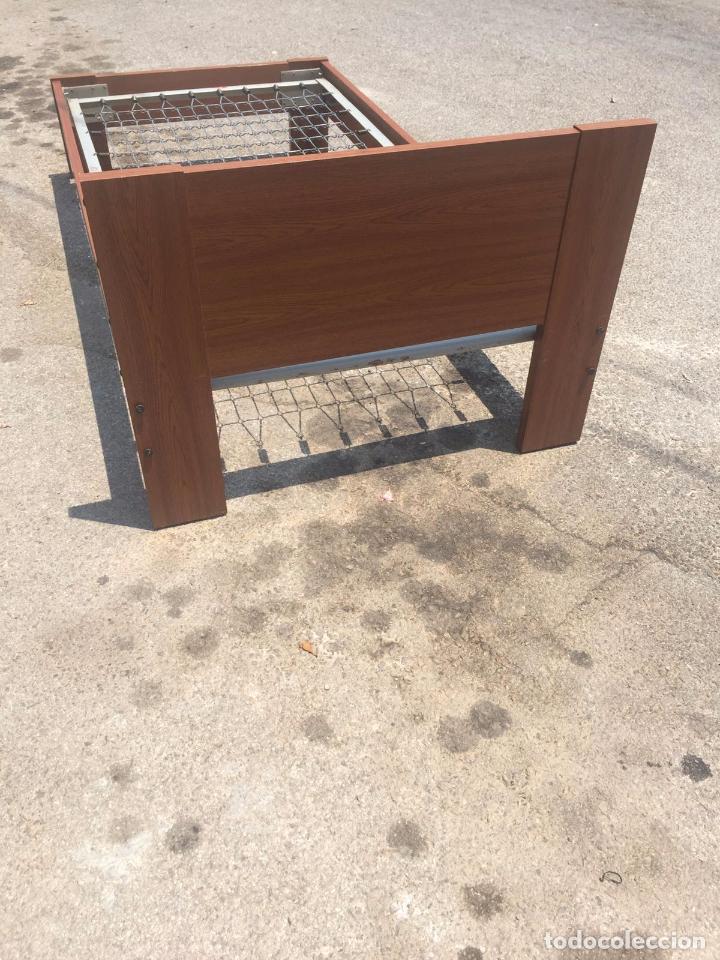 Antig&uuml;edades: CAMA MADERA Y SOMIER MUELLES PIKOLIN - Foto 5