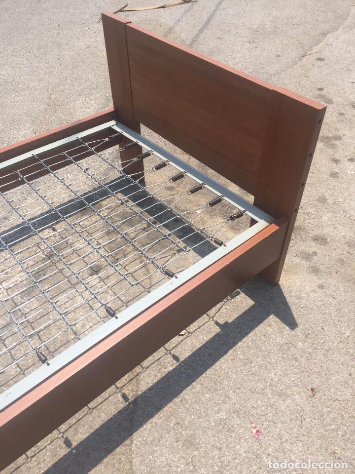 Antig&uuml;edades: CAMA MADERA Y SOMIER MUELLES PIKOLIN - Foto 7