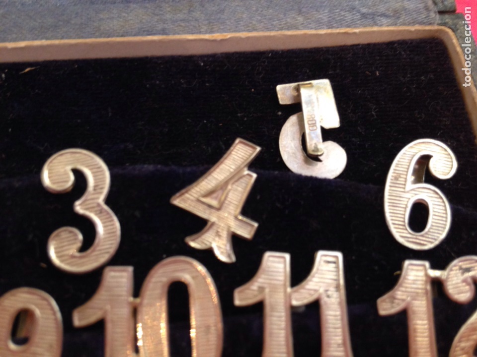 Antig&uuml;edades: N&uacute;meros de plata con estuche - Foto 5